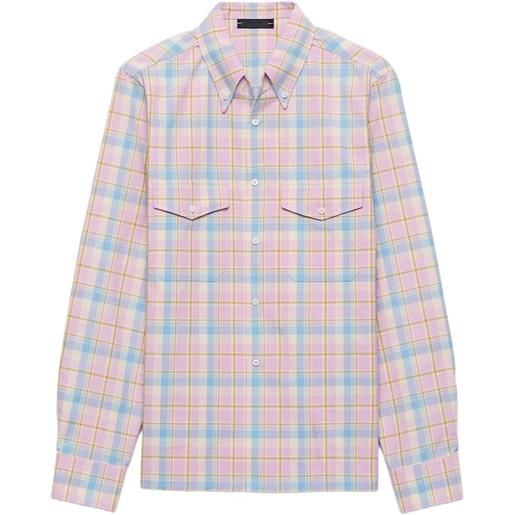 Prada camicia a quadri - rosa