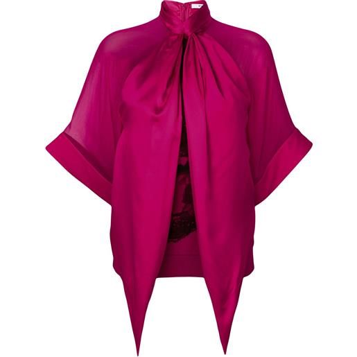 Givenchy top drappeggiato con stampa rottweiler - rosa