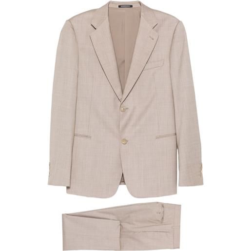 Emporio Armani completo monopetto con revers a lancia - toni neutri