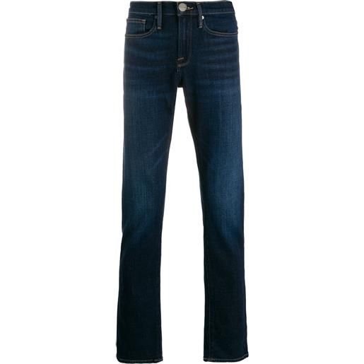FRAME jeans taglio straight con vita media - blu
