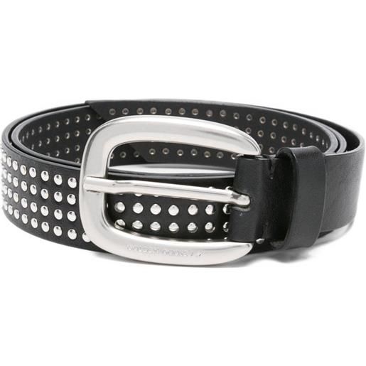 Golden Goose cintura in pelle con borchie - nero