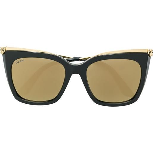 Cartier Eyewear occhiali da sole oversize - nero