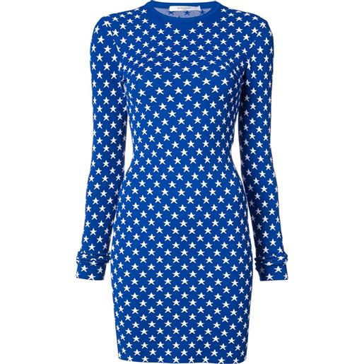 Givenchy abito corto con stampa - blu