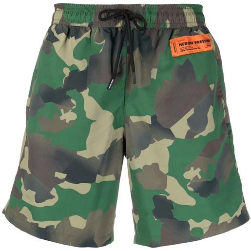 Heron Preston costume da bagno con applicazione - verde