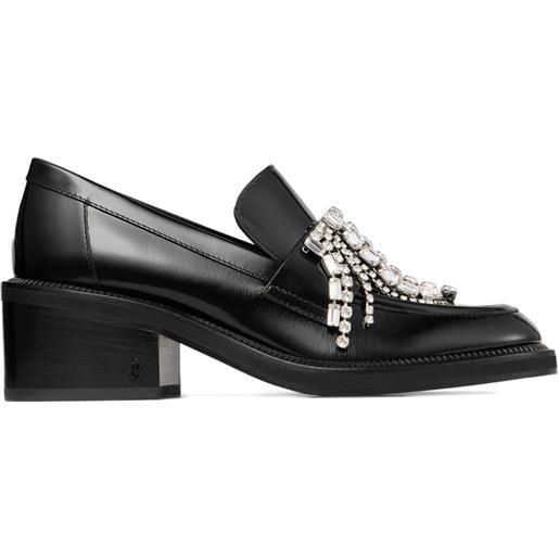 Jimmy Choo mocassini tylor con cristalli - nero