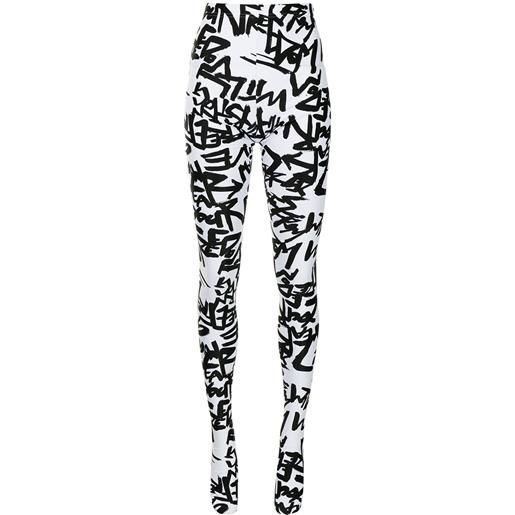 Comme Des Garçons tights con stampa - bianco