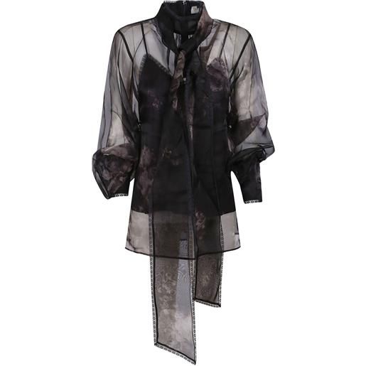 ZIMMERMANN top con collo lavallière - nero