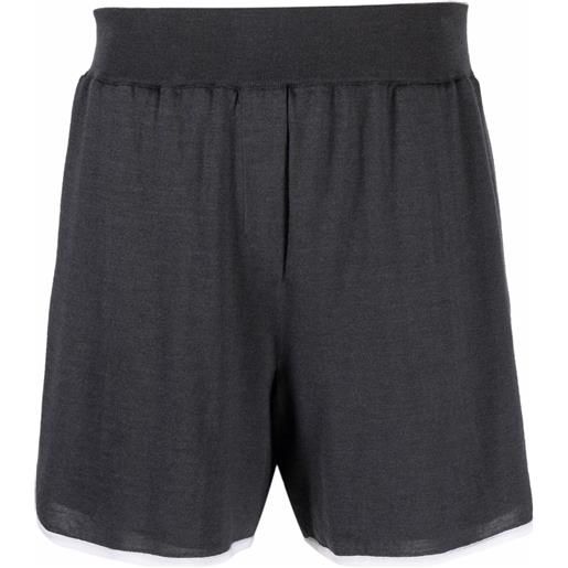 Brunello Cucinelli shorts con vita elasticizzata - grigio