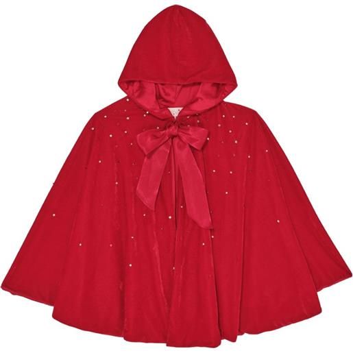 Tutu Du Monde mantella con paillettes e cappuccio - rosso