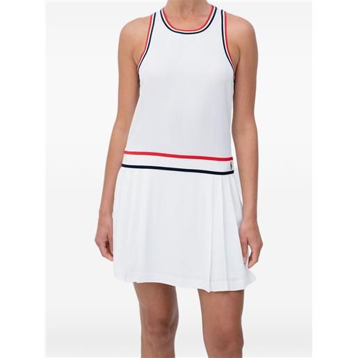 Sporty & Rich abito src phoebe con scollo olimpionico - bianco