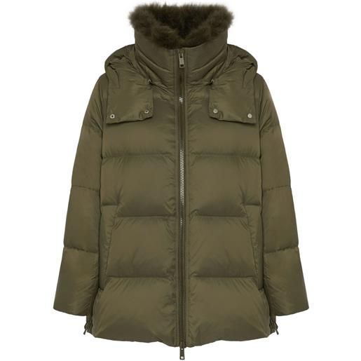 Yves Salomon piumino con colletto - verde