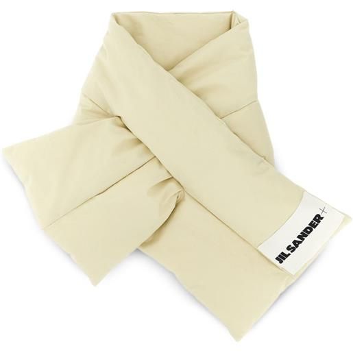Jil Sander sciarpa con applicazione logo - toni neutri