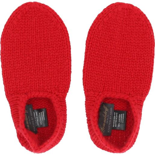 WOMMELSDORFF BERLIN calzini in cashmere - rosso