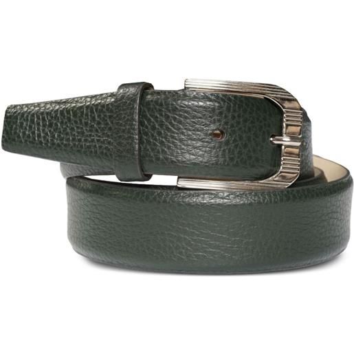 Brunello Cucinelli cintura in pelle zigrinata - verde