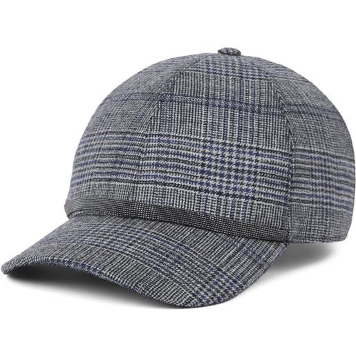 Brunello Cucinelli cappello da baseball principe di galles - grigio