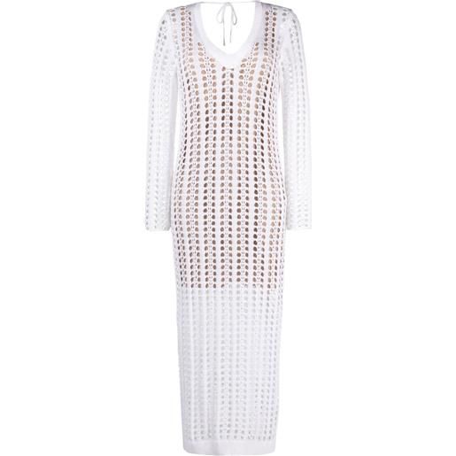 Brunello Cucinelli abito con scollo a v - bianco