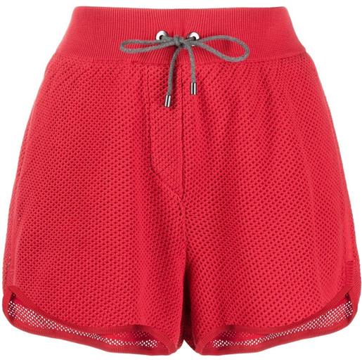 Brunello Cucinelli shorts con coulisse - rosso