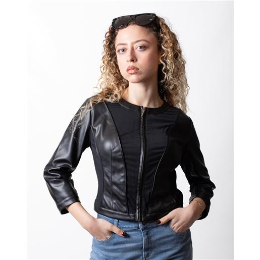 Nenette giacca Nenette cropped in ecopelle donna