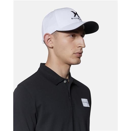 John Richmond cappello richmond x con logo ricamato bianco