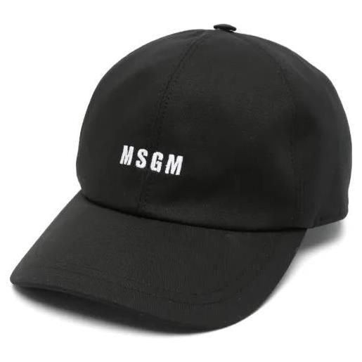 Msgm cappello msgm con visiera e logo minimal