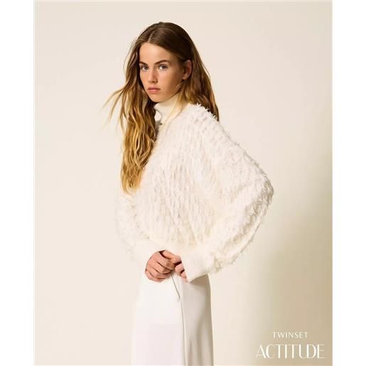 Twinset Actitude maglia Twinset Actitude dolcevita con frange donna
