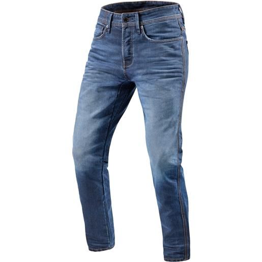 Revit reed sf - jeans da motociclista blu con taglio a vivo, w28/l32