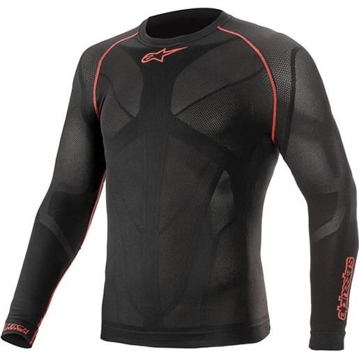 Alpinestars ride tech summer maglia termica a maniche lunghe nera e rossa/2xl, xl/2xl