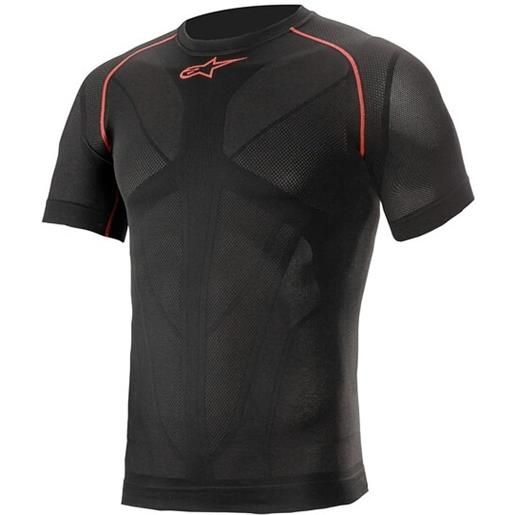 Alpinestars ride tech summer maglia termica a maniche corte nera e rossa/2xl, xl/2xl