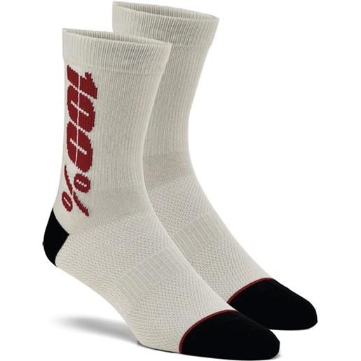 100% calzini 100% - usa rythym merino wool rosso argento/m, s/m