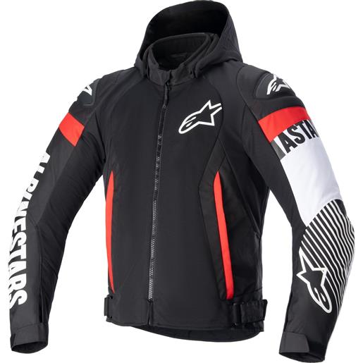 Alpinestars giacca da moto impermeabile Alpinestars zaca air nero-bianco-rosso fluo, 2xl