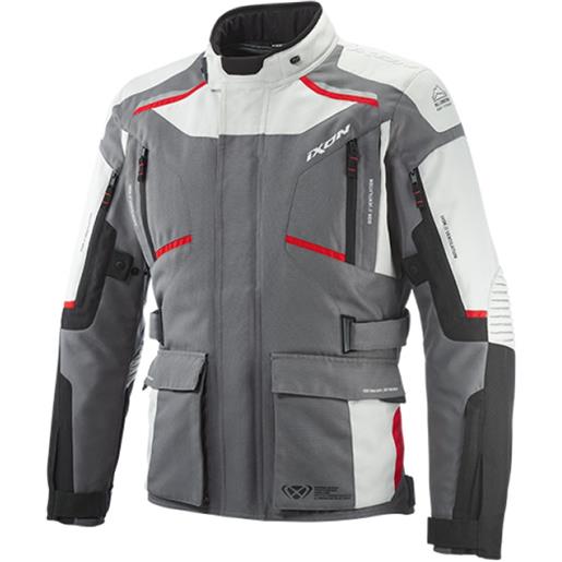IXON giacca moto IXON midgard grigio-nero-rosso, l