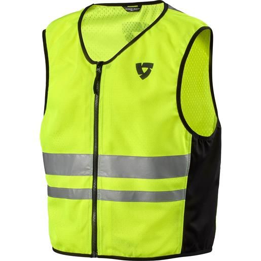 Revit athos 3 air gilet riflettente per moto giallo fluo, 2xl