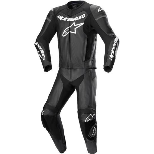Alpinestars gp force lurv tuta a due pezzi in pelle bianca e nera, 48