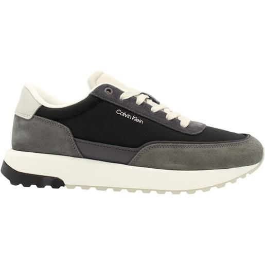 Calvin klein - sneakers con lacci granitr gray/black/magnet