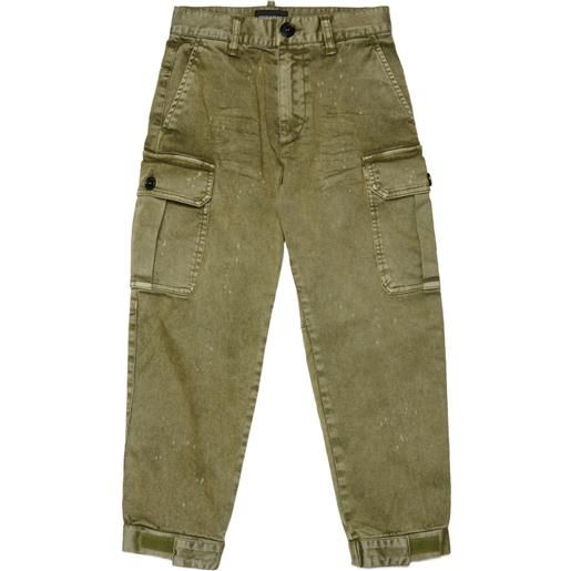 DSQUARED2 KIDS cargo con logo - verde