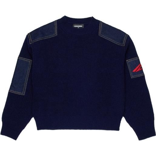 DSQUARED2 KIDS maglione in lana - blu