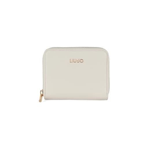 Liu Jo portafoglio donna, 12,5 x 10 cm, crema, con cerniera, 3 scomparti per carte
