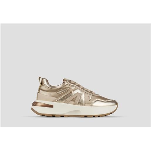 Alexander Smith, Alexander Smith sneaker liverpool donna in nylon e laminato oro chiaro