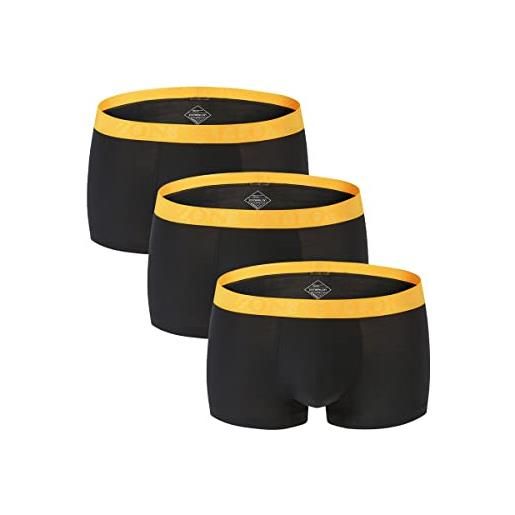 Boxer uomo con apertura 6 PEZZI cotone elasticizzato 3° a 8° nero