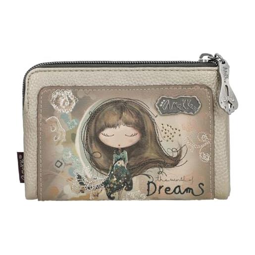 Anekke borsa real flexible rfid wallet multicolor multicolore