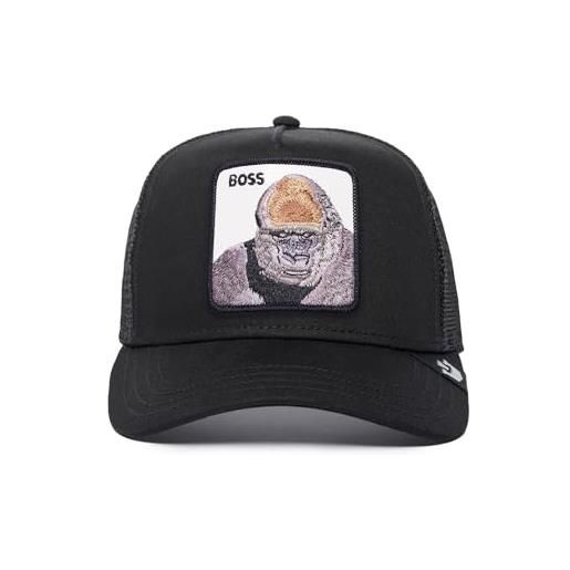 Goorin Bros., the farm, the boss - cappellino trucker unisex, regolabile, nero, taglia unica, taglia unica