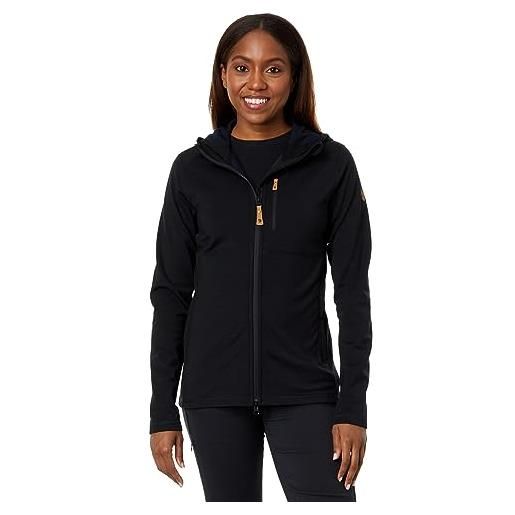 Fjällräven fjallraven 86990-550 keb fleece hoodie w maglia lunga donna black taglia xl
