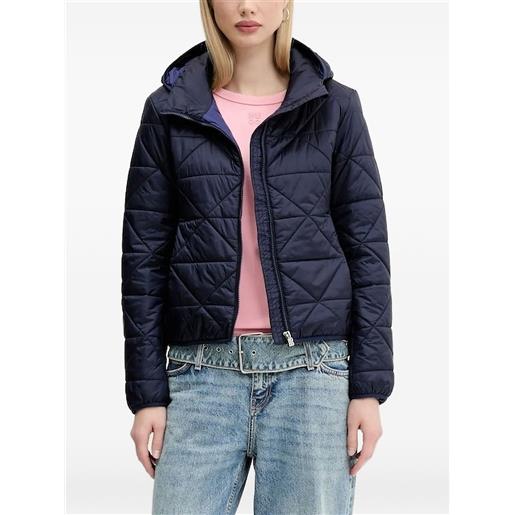 HUGO piumino trapuntato con cappuccio - blu