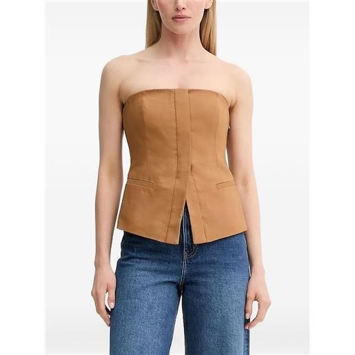 A.L.C. top senza spalline - marrone