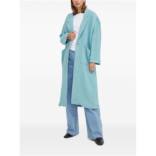 American Vintage cappotto monopetto con tasca applicata - blu