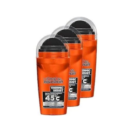 L'Oréal Paris men expert l'oréal men expert - deodoranti a sfera "thermic resist", da uomo, confezione da 3