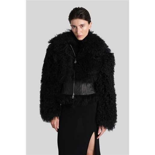 Blumarine pelliccia & shearling in pelle nera