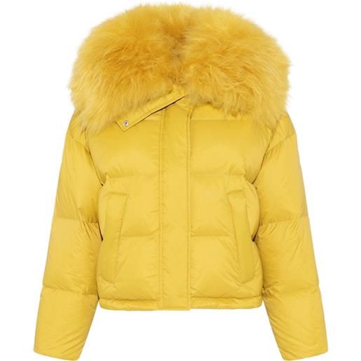 Yves Salomon piumino con zip - giallo