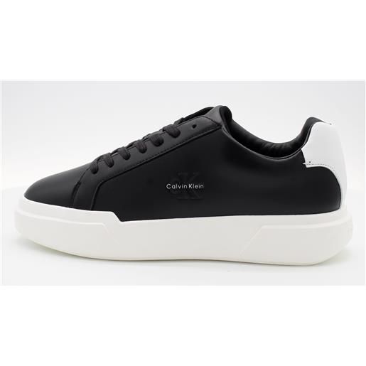 Calvin klein - sneakers con lacci black/bright white