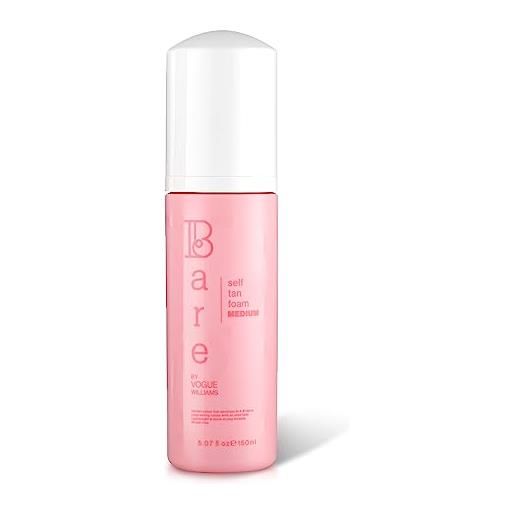 Bare by Vogue - schiuma autoabbronzante media abbronzante - adatto a tutti i tipi di pelle - autoabbronzante per viso e corpo - abbronzatura finta a lunga durata - 150 ml